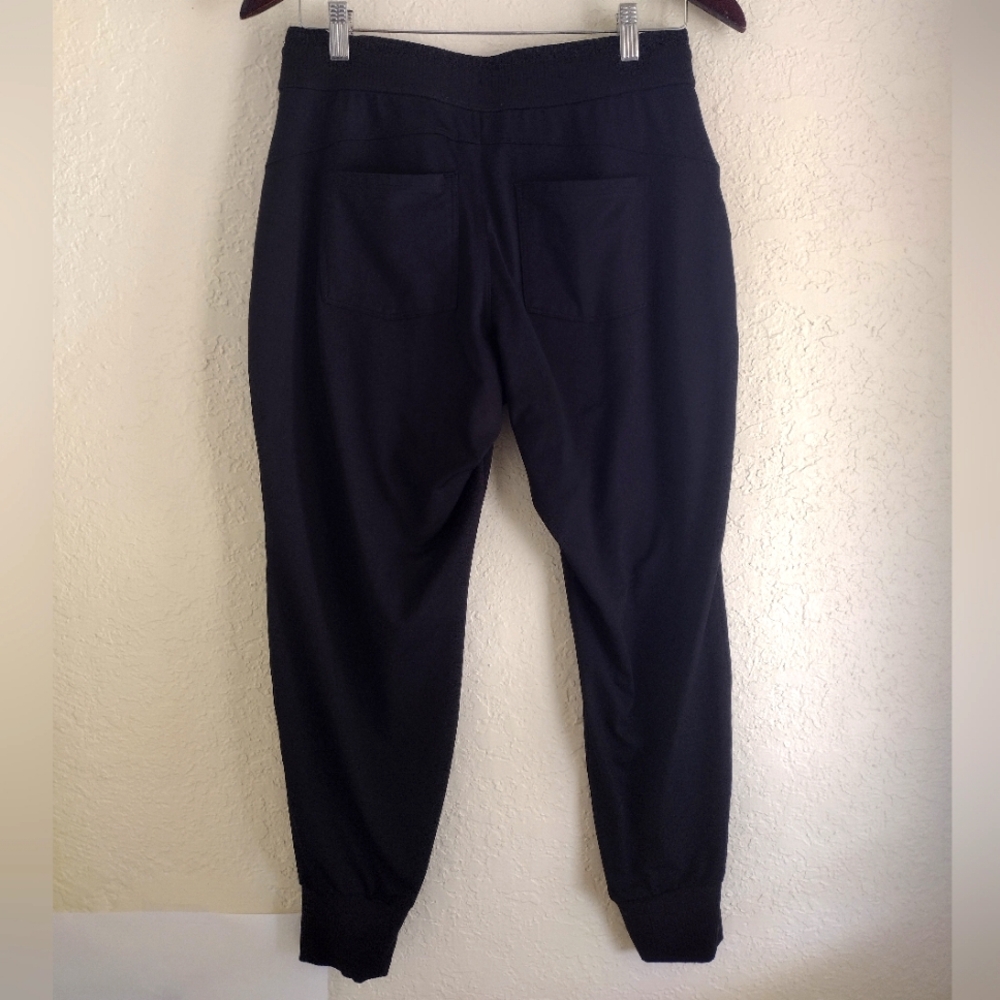 Athleta Women's Small Tek Gear Drytek Black Elastic Waist Light Weight Joggers - Picture 5 of 6